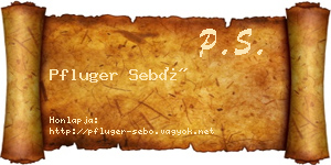 Pfluger Sebő névjegykártya
